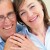 Portrait of romantic old couple